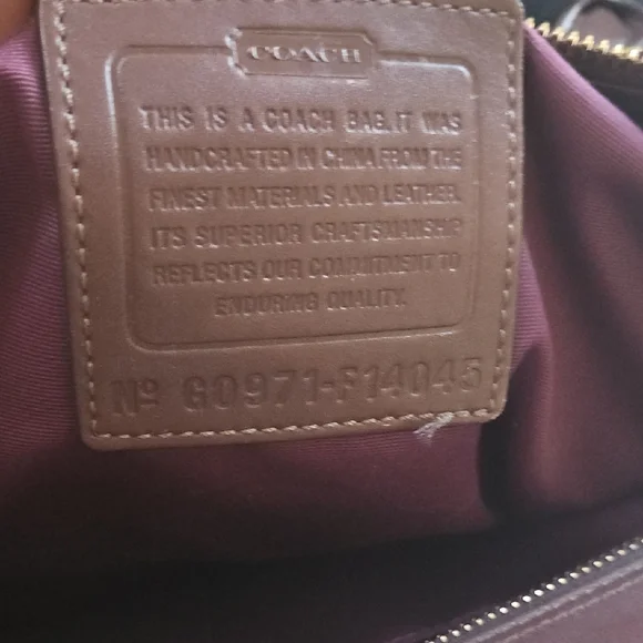 Coach Patchwork Tote in Purple and Brown - Picture 4 of 7